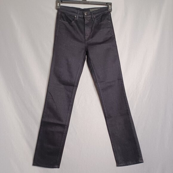 Rag & Bone Denim - Rag & Bone Jeans Womens Junior 24 Black Slim Straight Leg Denim Y2K Kpop